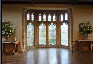 Stai9ned woindows at Montsalvat