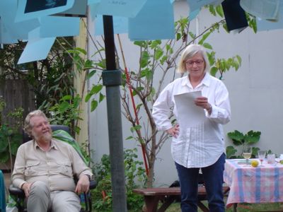 Mark and Jan O'Coonor at Dog Funeral